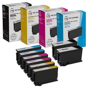 ld products compatible ink cartridge replacements for lexmark 150xl high yield (2 black, 2 cyan, 2 magenta, 2 yellow, 8-pack) for use in pro715, pro915, s315, s415, s515