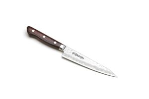yoshihiro vg-10 16 layer hammered damascus stainless steel petty utility knife (5.3'' (135mm))