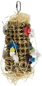 penn plax, bird life, natural weave kabob bird toy, 12"h