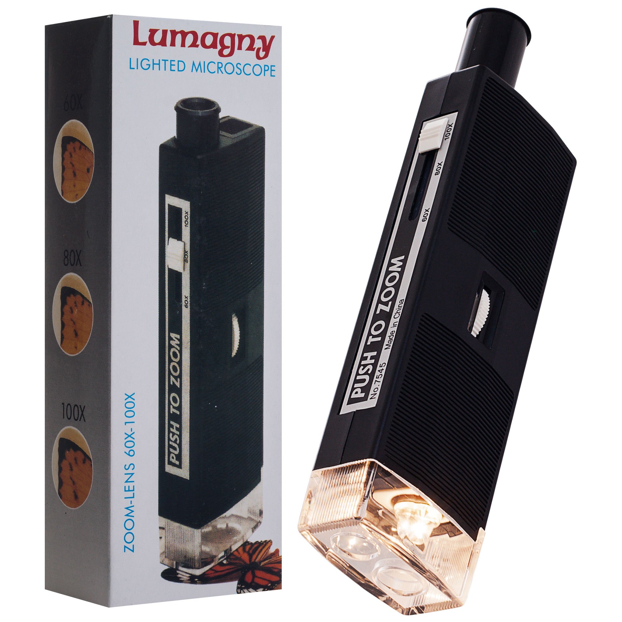 Lumagny MP7545 Lighted Microscope 60X, 80X, 100X Magnification