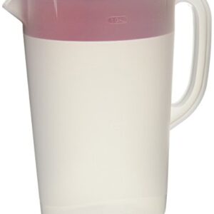 Rubbermaid Clear Pitcher, 1 Gallon, Red