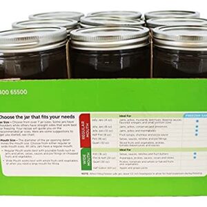 JARDEN HOME BRANDS 1440065500 Ball Wide Mouth Mason Jars, 24 oz(Pack of 9)