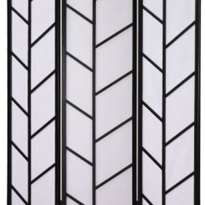 Roundhill Furniture 3-Panel Climbing Screen Room Divider, Black