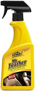 formula 1 mr. leather cleaner and conditioner spray, enriched leather conditioner for car interior, shoes & more, car upholstery cleaner to shine & protect, car cleaning supplies, 16 oz