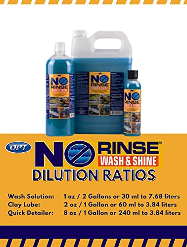 Optimum No Rinse Wash and Shine - ONR Car Wash, New Formula Version 5, Safe on Paint, Coatings, Wraps, and Interior, Rinseless Wash provides a Car Wash Soap Alternative (8 oz)