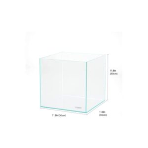 Landen 30C 6.6 Gallon Rimless Low Iron Aquarium Tank, W11.8×D11.8×H11.8 in(30x30x30cm) 5mm Thickness with Nano Foam Leveling Mat Included