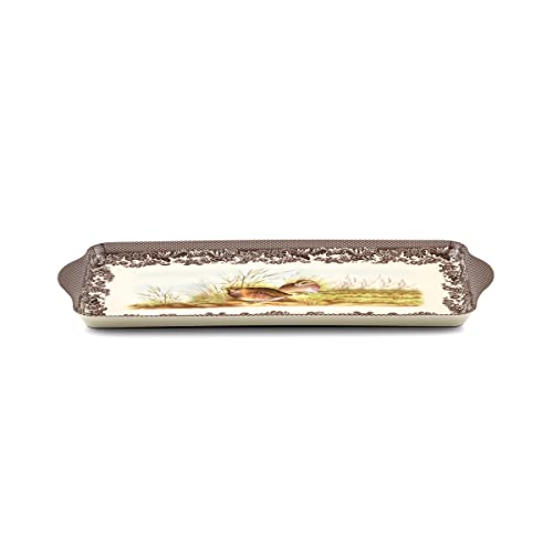 Pimpernel Spode Woodland Collection Sandwich Tray | Serving Platter | Crudité and Appetizer Tray for Indoor and Outdoor use | Made of Melamine | Measures 15.1" x 6.5" | Dishwasher Safe