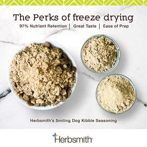 Herbsmith Kibble Seasoning – Freeze Dried Beef – DIY Raw Coated Kibble Mixer - Dog Food Topper for Picky Eaters, 4.5 oz (Packaging May Vary)