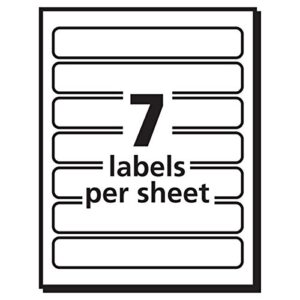 Avery File Folder Labels on 4" x 6" Sheets, Removable Adhesive, White, 2/3" x 3-7/16", 252 Labels (5230)