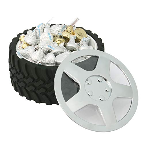 WRENCHWARE – Knobby Tread Rubberized Tire Bowl the perfect gifts for men who have everything. Great Motorhead Gifts, NASCAR Gift Ideas and makes a fun office Candy dish, Popcorn bowl, and ice cream bowl. Great gift for a man cave or workshop.