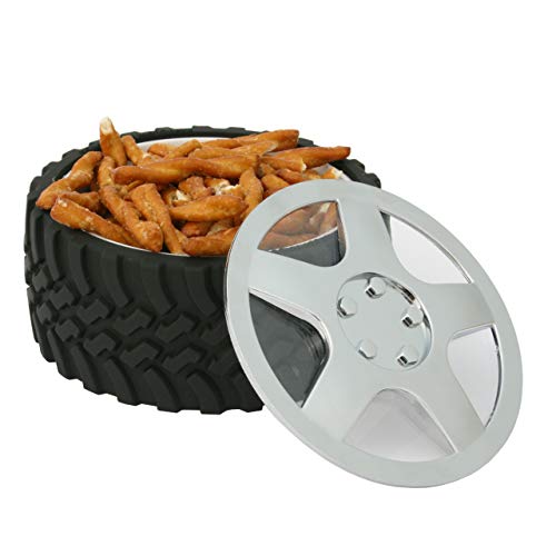 WRENCHWARE – Knobby Tread Rubberized Tire Bowl the perfect gifts for men who have everything. Great Motorhead Gifts, NASCAR Gift Ideas and makes a fun office Candy dish, Popcorn bowl, and ice cream bowl. Great gift for a man cave or workshop.
