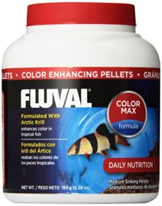 fluval color enhancing pellets fish food, 5.29-ounce, 150gm