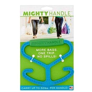 Mighty Handle. The Original All-Purpose Holder and Carrier. Holds Up To 50 Pounds of Groceries, Dry Cleaning, Paint Cans and other Hard to Carry Things (2 pack, Made in USA)