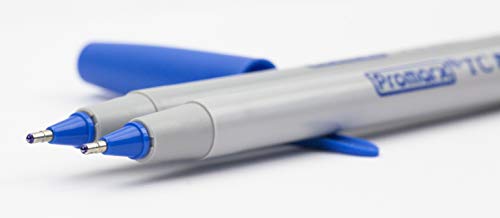 Promarx TC Ball Medium Ballpoint Stick Pens, 1.0 mm, Blue Ink, 12-Count