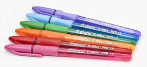 promarx tc ball pro grip fashion ballpoint pens, 1.0 mm, assorted colored ink, 6-count
