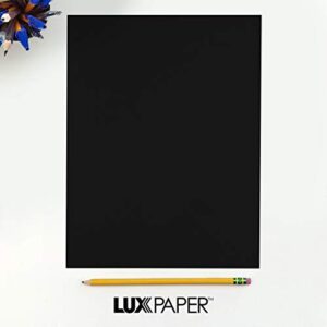 LUXPaper 8.5" x 11" Cardstock | Letter Size | Midnight Black | 100lb. Cover (183lb. Text) | 50 Qty