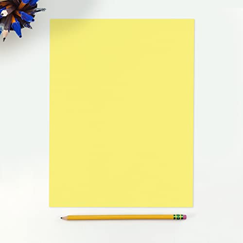 LUXPaper 8.5" x 11" Paper | Letter Size | Pastel Canary Yellow | 60lb. Text | 50 Qty