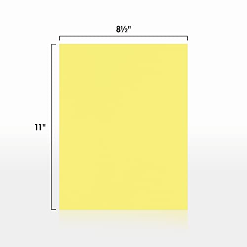 LUXPaper 8.5" x 11" Paper | Letter Size | Pastel Canary Yellow | 60lb. Text | 50 Qty