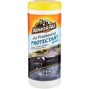 air freshening car protectant wipes,new car scent, 25-ct.
