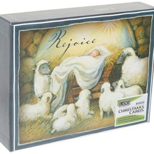 LANG "Rejoice" Christmas Cards by Susan Winget, 18 Cards with 19 Envelopes and Beautiful Artwork, Perfect for Sharing Warm Wishes this Holiday Season, 5.38" x 6.88" (1004686)