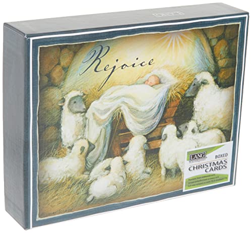 LANG "Rejoice" Christmas Cards by Susan Winget, 18 Cards with 19 Envelopes and Beautiful Artwork, Perfect for Sharing Warm Wishes this Holiday Season, 5.38" x 6.88" (1004686)