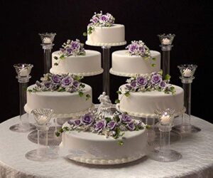 6 tier clear wedding cascade cupcake cake stand (style r600)