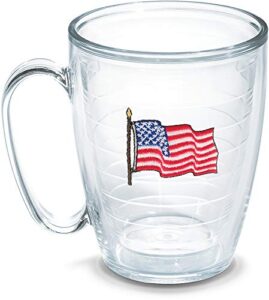 tervis american flag made in usa double walled insulated tumbler, 1 count (pack of 1), unlidded