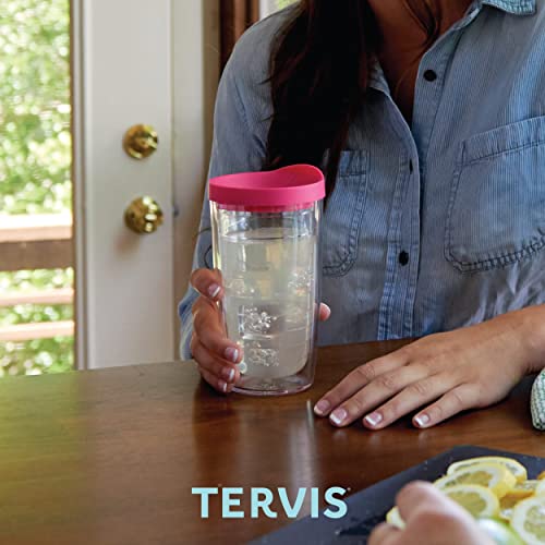 Tervis Sorority - Phi Mu Made in USA Double Walled Insulated Tumbler Travel Cup Keeps Drinks Cold & Hot, 16oz - No Lid, Clear
