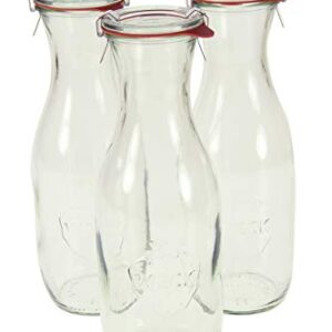 Weck 766 Juice Jars, 35.9 Ounce - Set of 3