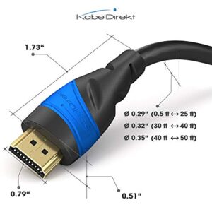 HDMI Cable 8K / 4K – 1ft – with A.I.S Shielding – Designed in Germany (Supports All HDMI Devices Like PS5, Xbox, Switch – 8K@60Hz, 4K@120Hz, High Speed HDMI Cord with Ethernet, Black) by CableDirect
