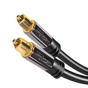 toslink cable, optical audio cable – 3 feet short fiber optic cable for soundbars (toslink to toslink, digital s/pdif cable, stereo systems/amplifiers/amps, home cinema, xbox one/ps5) – cabledirect
