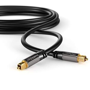 TOSLINK cable, optical audio cable – 3 feet short fiber optic cable for soundbars (TOSLINK to TOSLINK, digital S/PDIF cable, stereo systems/amplifiers/amps, home cinema, Xbox One/PS5) – CableDirect