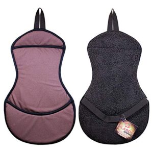 hilason western horse tack fleece saddle seat cover brown foam padded