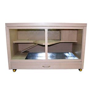 new age pet ecoflex indoor rabbit hutch maple, small