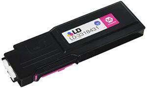 ld compatible toner to replace dell 331-8431 (xkgfp) extra high yield magenta toner cartridge for dell c3760 and c3765 laser printers