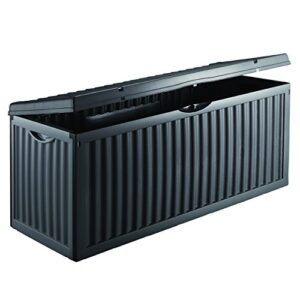 msv 120 x 52 x 54 cm 340 litre polypropylene storage box, grey