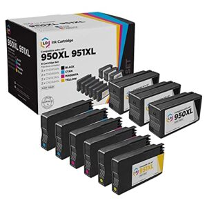 ld products compatible ink cartridge replacement for hp 950xl & 951xl high yield (3 black, 2 cyan, 2 magenta, 2 yellow, 9-pack)