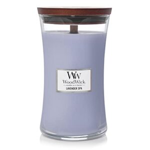 woodwick lavender spa large hourglass candle