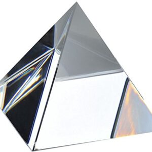 Amlong Crystal Clear Crystal Pyramid 4 inch with Gift Box