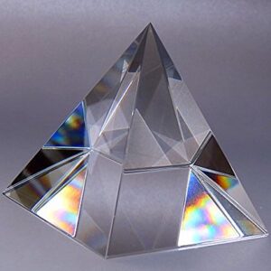 Amlong Crystal Clear Crystal Pyramid 4 inch with Gift Box