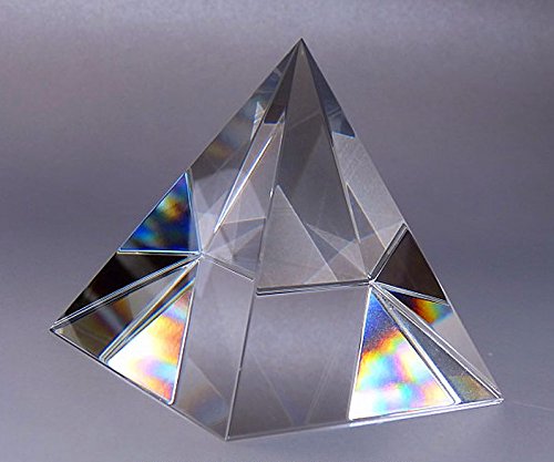 Amlong Crystal Clear Crystal Pyramid 4 inch with Gift Box