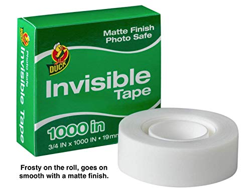 Duck Brand Matte Finish Invisible Tape Refill for Dispenser, 10 Rolls, Each Roll 3/4-Inch x 1000 Inches for 10000 Total Inches
