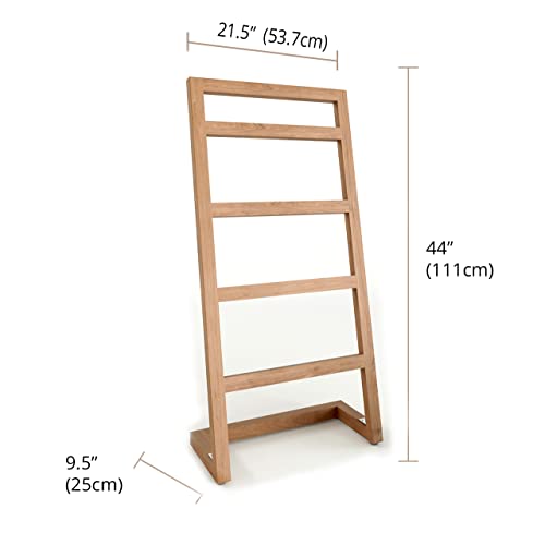 AquaTeak Patented Sula Angled Teak Towel Stand