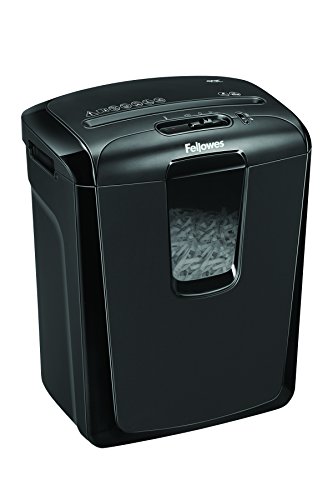 Fellowes 4605801 Powershred 49C 8-Sheet Cross-Cut Paper and Credit Card Shredder, Black