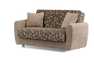 beyan chestnut 2016 collection living room convertible storage loveseat with storage space, includes 2 pillows, dark brown