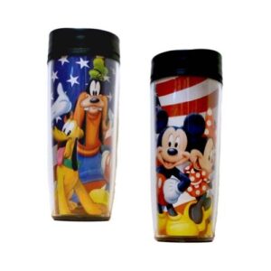 Disney USA Mickey Gang Minnie Goofy Donald Pluto Travel Mug