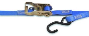 kinedyne corporation tie-down strap, ratchet, 15ft x 1in, 400lb, blue