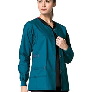 WonderWink Women's Wonderflex Constance Scrub Jacket, Navy, X-Large