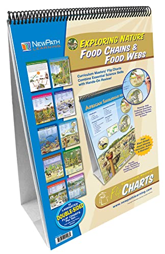 NewPath Learning - 34-6305 10 Piece Food Chains/Food Webs Curriculum Mastery Flip Chart Set, Grade 5-10