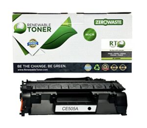 rt 05a micr toner compatible replacement for hp ce505a 505a | hp laser printers p2035 p2035n p2055dn 2055dn 2035n p2030 p2050 p2055d p2055x check printer ink cartridge